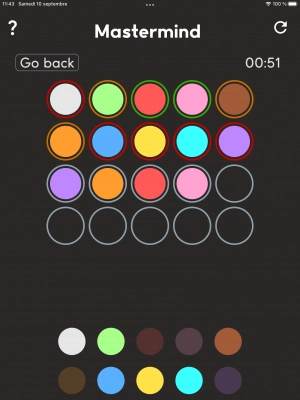Mastermind - Code breaker - Screenshot No.3